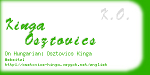 kinga osztovics business card